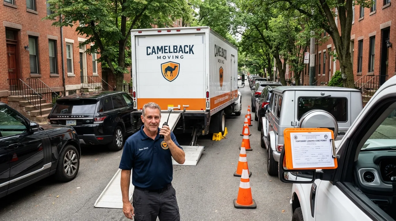 City street loading permit setup in Clark Mills, NY